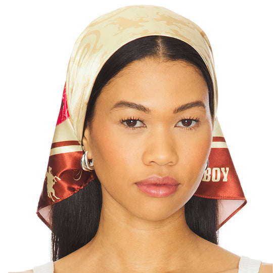 Kiss Me Cowboy - Silky Bandana - Brown - The Laundry Room