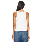 Kiss Me Cowboy - Rib Tank - White - The Laundry Room