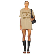 Champagne Cowboy - Oversized Tee - Camel Gold - The Laundry Room