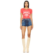 Welcome To America - Baby Tee - Vintage Red - The Laundry Room