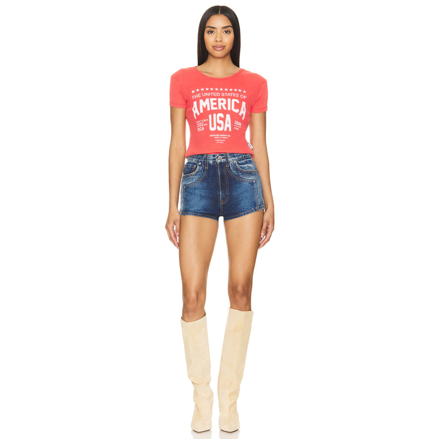 Welcome To America - Baby Tee - Vintage Red - The Laundry Room