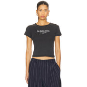 No Photos Please - Baby Tee - Black Snow