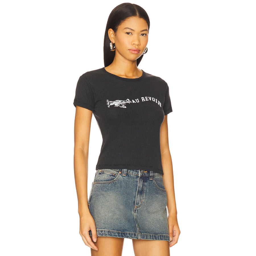 Au Revoir - Baby Tee - Black Snow - The Laundry Room