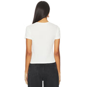 BONJOUR JE T'AIME SS - Baby Tee - White - The Laundry Room