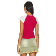 Stardom - Baby Tee - Red & White - The Laundry Room