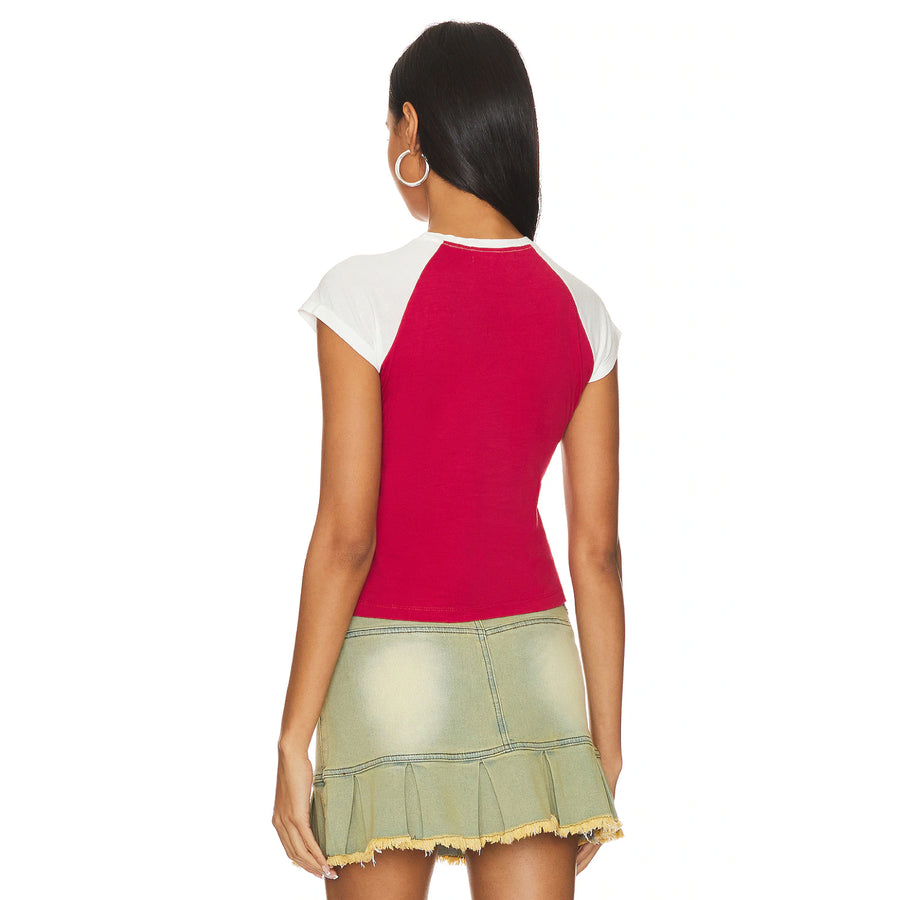 Stardom - Baby Tee - Red & White - The Laundry Room