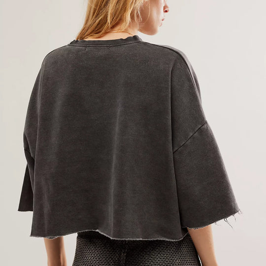 New York City Patchwork - Crop Jumper - Black Snow - The Laundry Room