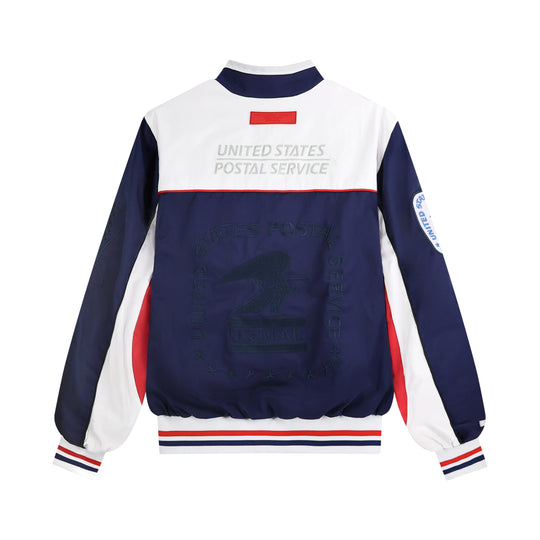 USPS - Racing Jacket - White & Navy - The Laundry Room