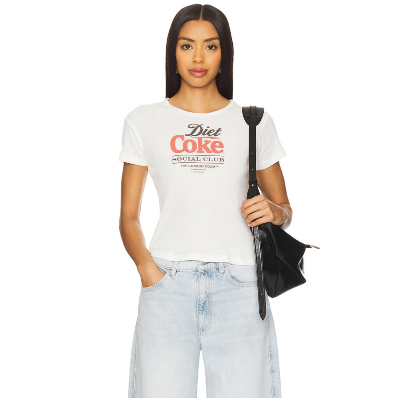 Diet Coke Social Club - Baby Tee - White - The Laundry Room