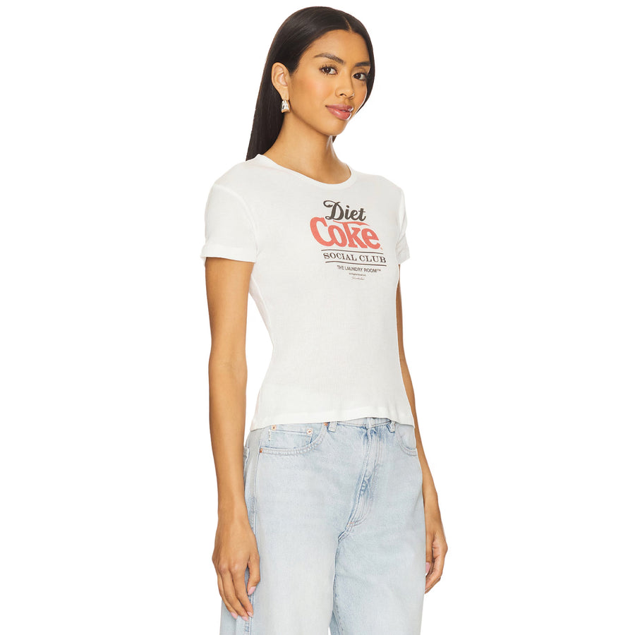 Diet Coke Social Club - Baby Tee - White