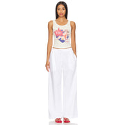 We Want Coke  - Rib Tank - White & Tan Stripe