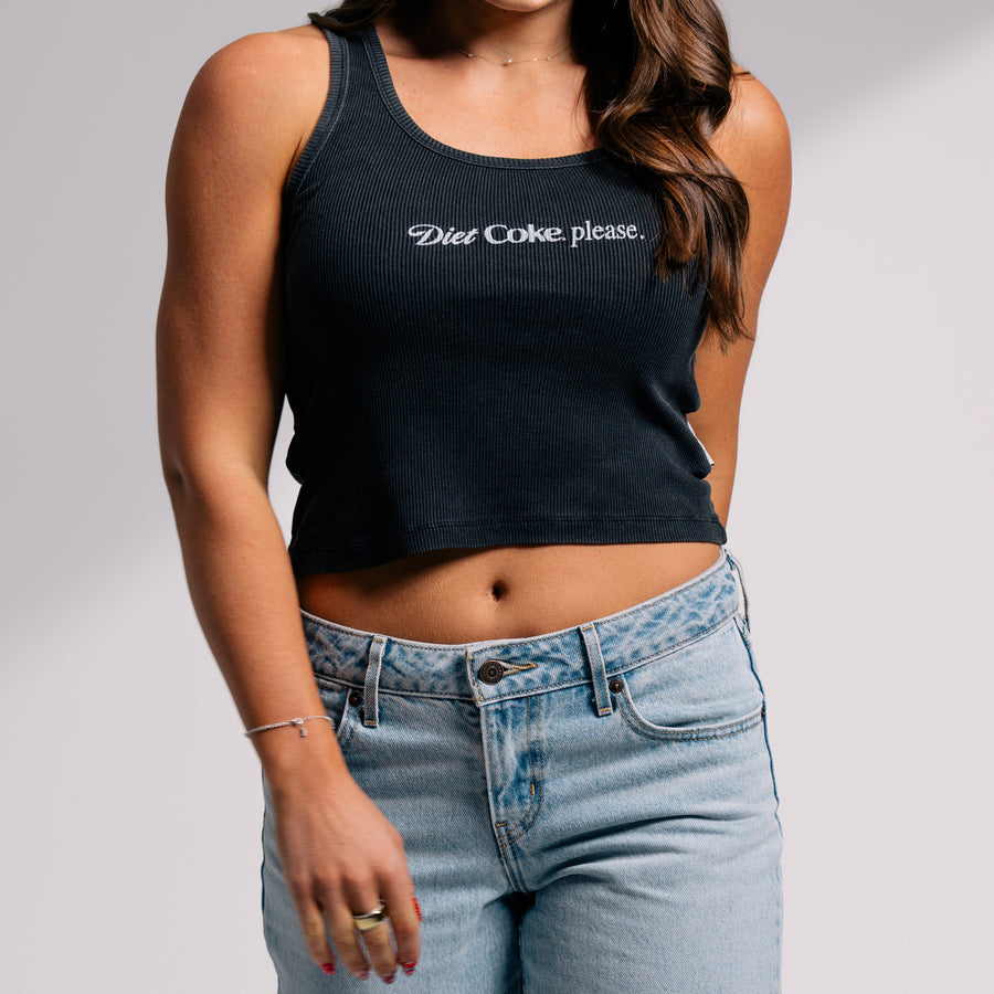 Diet Coke Please - Rib Tank - Black Snow - The Laundry Room