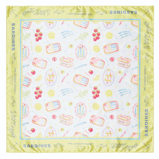 Wild Caught Sardines - Silky Bandana - Yellow - The Laundry Room
