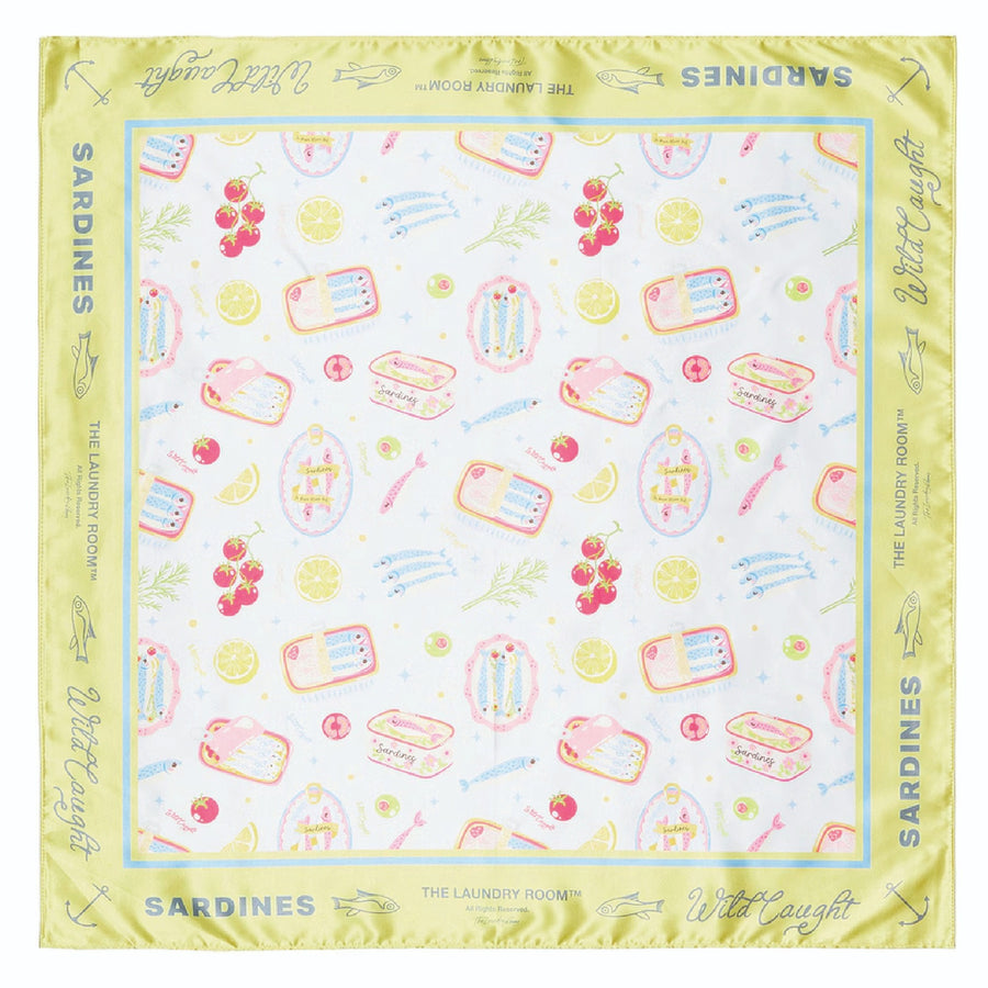 Wild Caught Sardines - Silky Bandana - Yellow - The Laundry Room