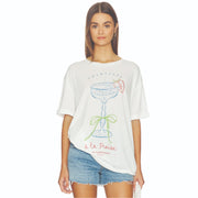 Strawberry Champagne - Oversized Tee - White - The Laundry Room