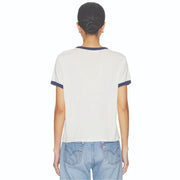 Catch Of The Day - Perfect Ringer Tee - Bone & Navy Snow