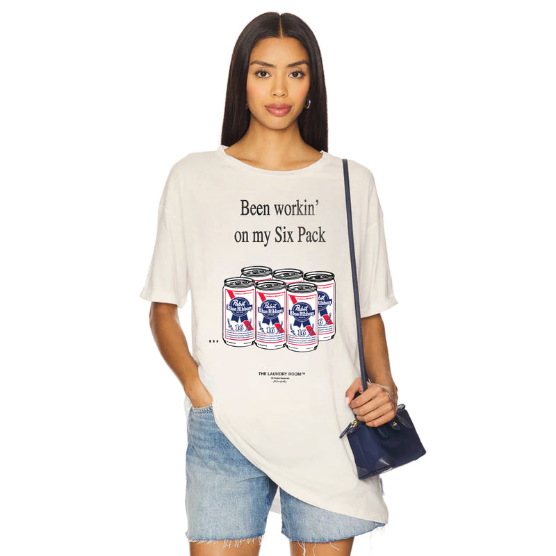 PBR Six Pack - Oversized Tee - Bone