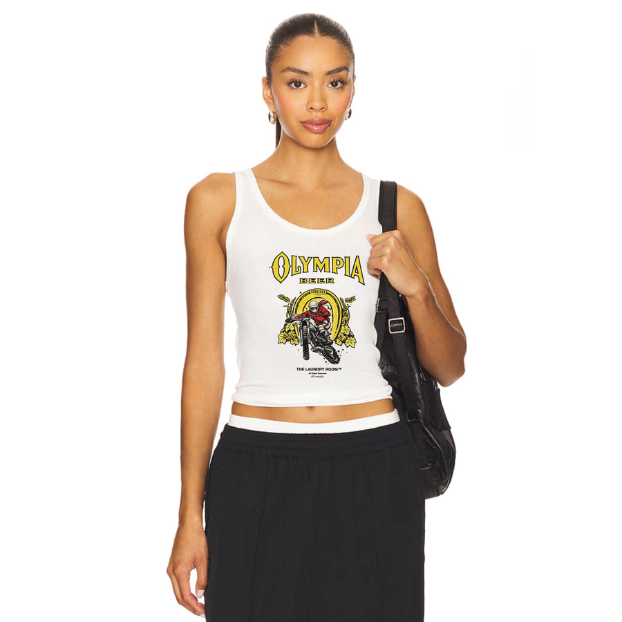 Olympia Beer Motocross - Rib Tank - White