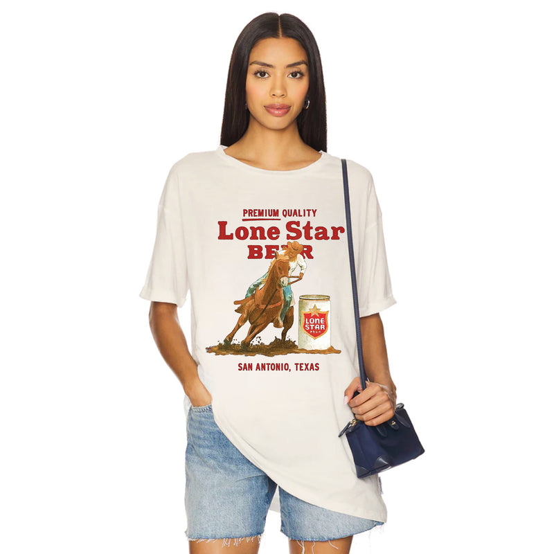 Lone Star Rider - Oversized Tee - Bone