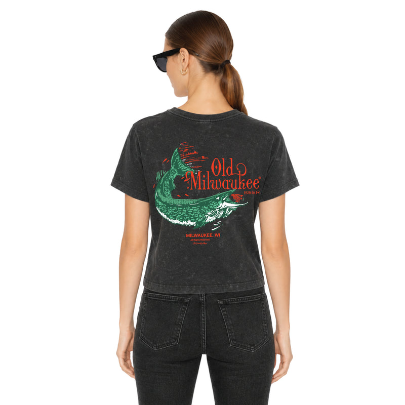 Hooked on Old Milwaukee - Perfect Tee - Black Snow