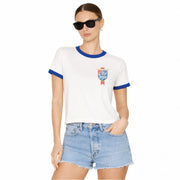 Do it with Style - Perfect Ringer Tee - White & Blue