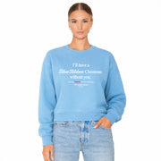 Blue Ribbon Christmas - Classic Crewneck Sweater - Chambray Blue