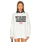 Gift or Beer - Jump Jumper - White