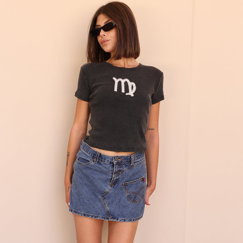 Virgo Stitch - Baby Tee - Black Snow - The Laundry Room