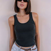 Essentials - Rib Tank - Black Snow - The Laundry Room