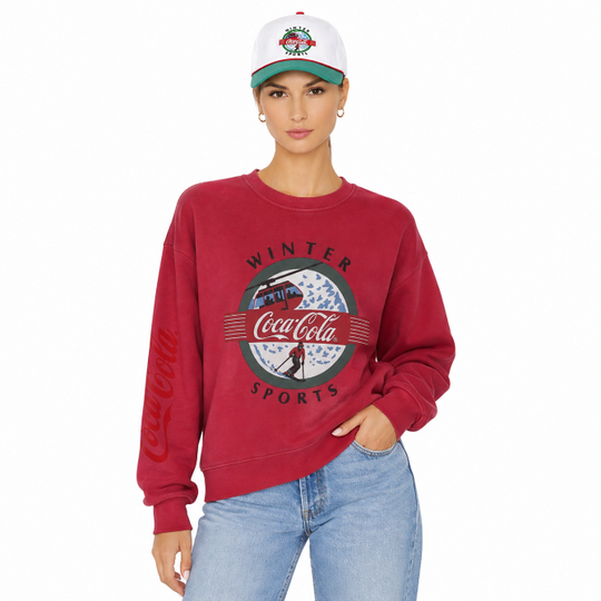 Coca Cola Winter Sport - Classic Crewneck Sweater - Vintage Red - The Laundry Room