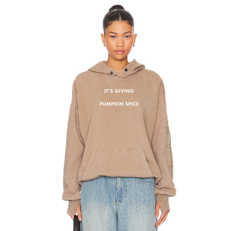 It's Giving Pumpkin Spice - Hideout Hoodie - Camel Gold - The Laundry Room