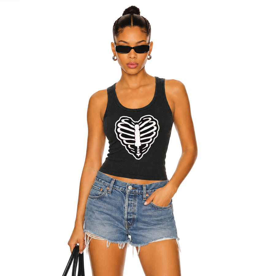 Heartless - Rib Tank - Black Snow