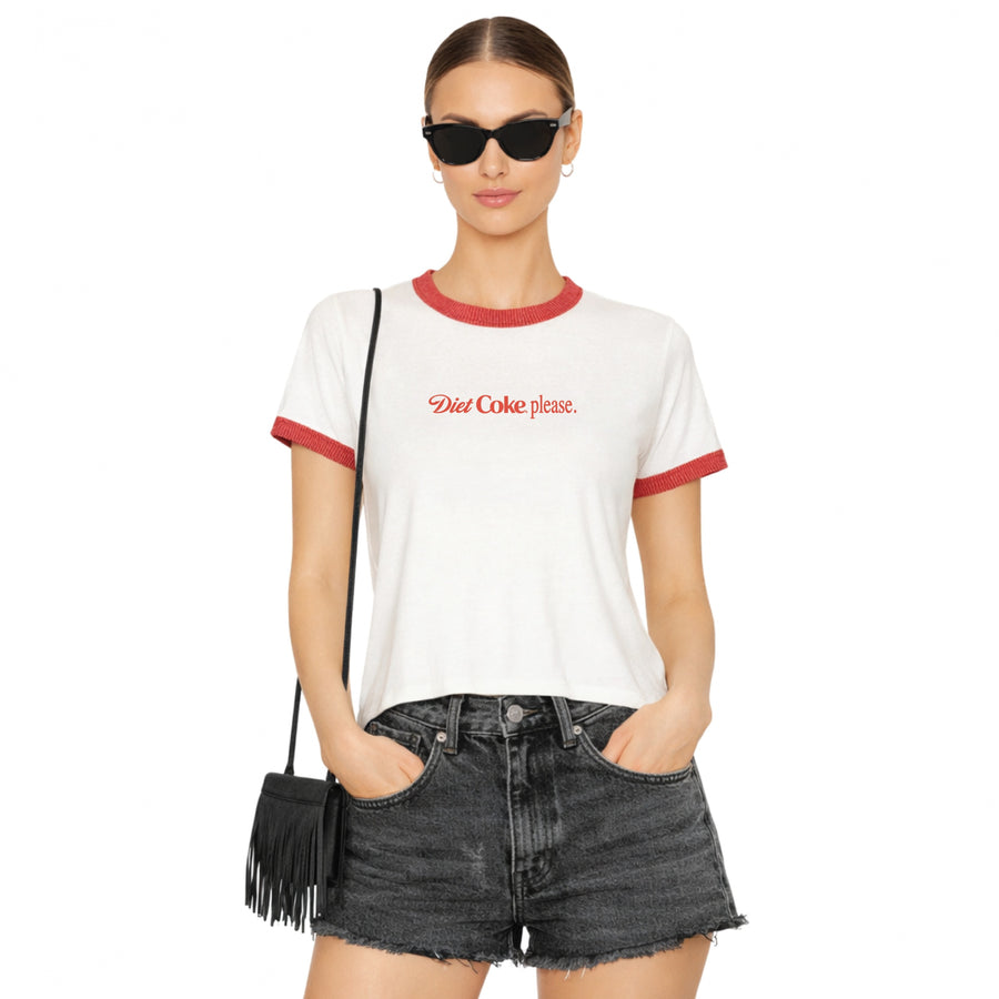 Diet Coke Please Red - Perfect Ringer Tee - White & Red - The Laundry Room