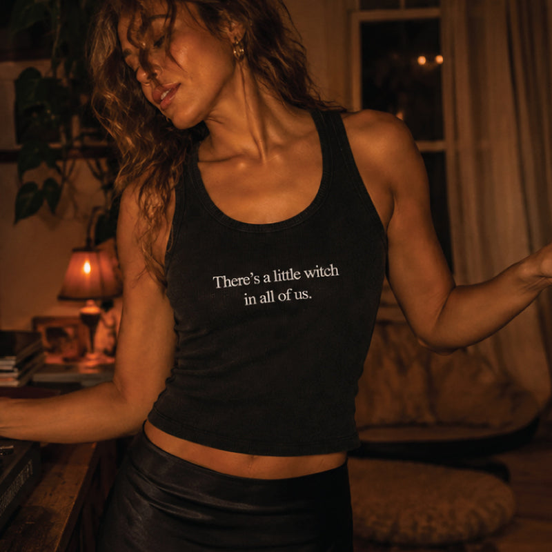 There's A Little Witch In All Of Us - Rib Tank - Black Snow - The Laundry Room